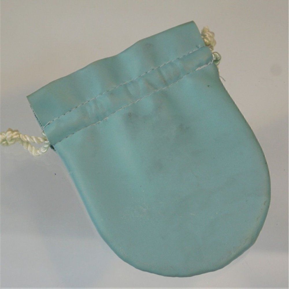 Ross Simons Drawstring Jewelry Pouch Blue Vinyl - Picture 4 of 5